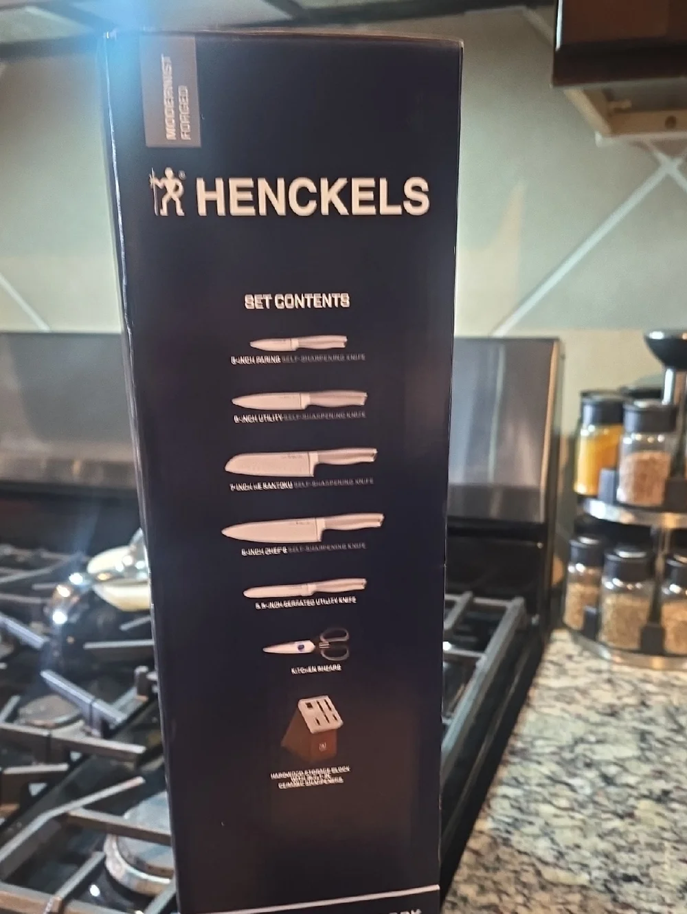 Henckels Modernist Forged 7-PC Self Sharpening Knife Block Set